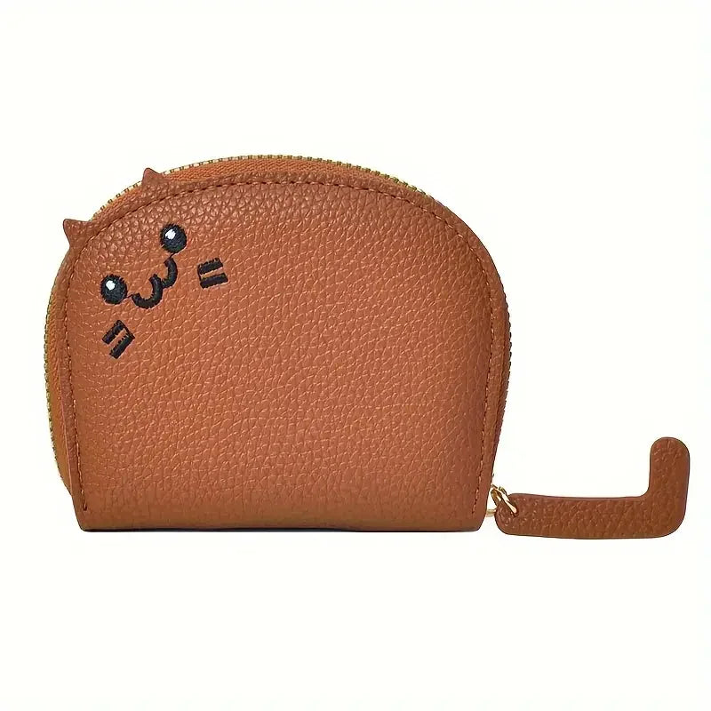 Portefeuille Femme Chat Cartoon Kawaii - Porte-Carte Multi-Emplacements Porte-Monnaie Cute ID Card Holder