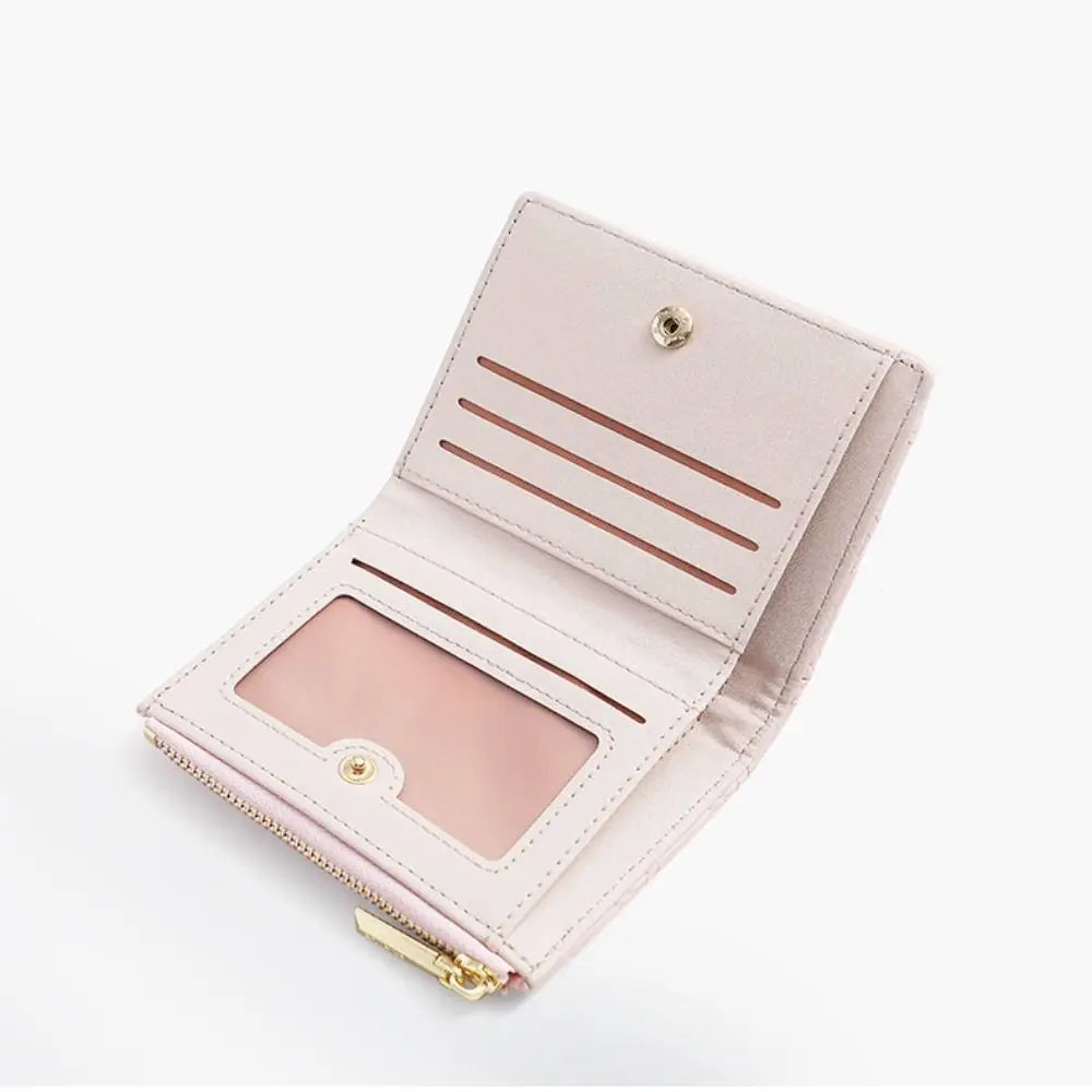 Portefeuille Femme Brodé Cuir PU Fermeture Éclair - Porte-Cartes Clutch Monnaie