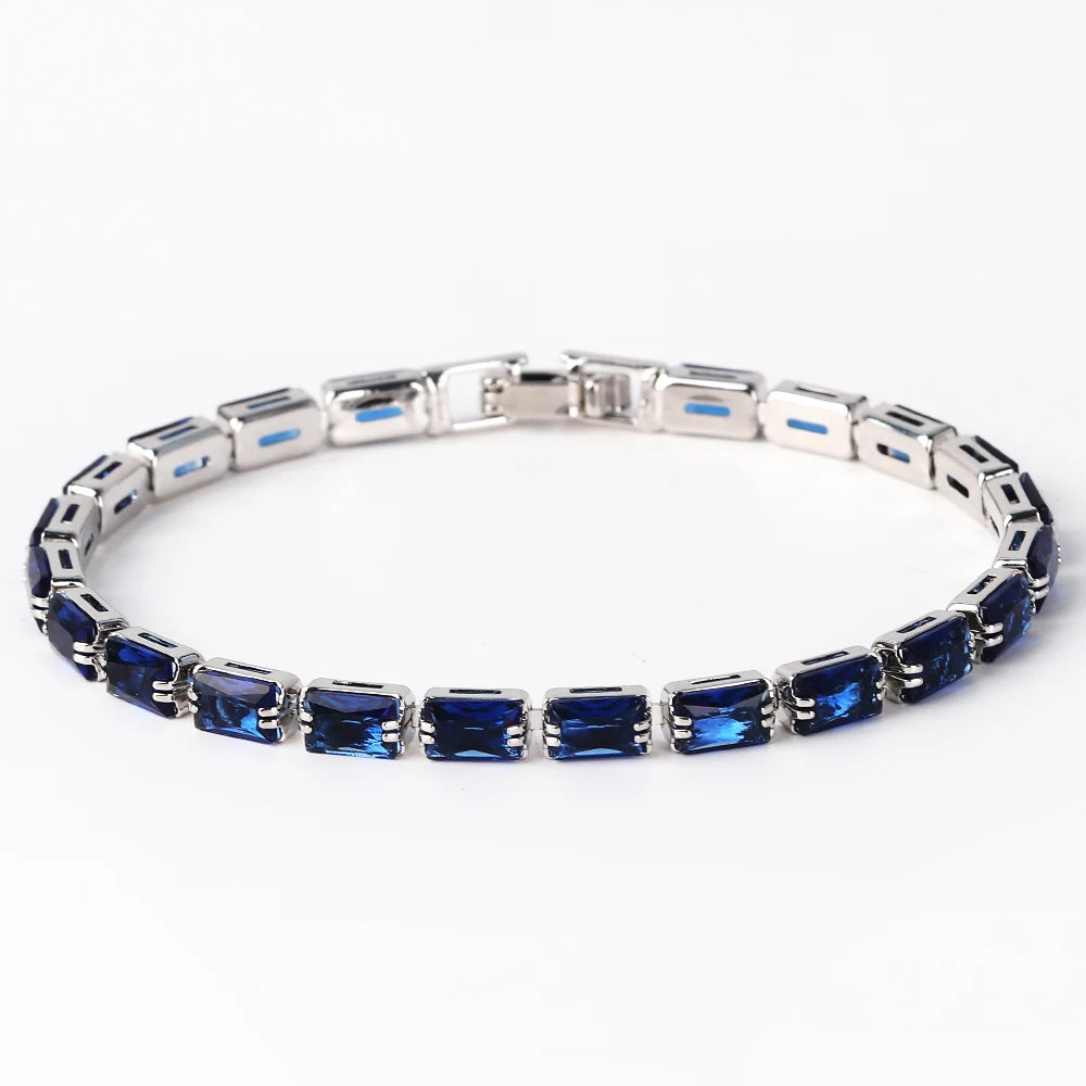 Bracelet Plaqué Or 18K Zircons Arc-en-Ciel – Luxe Micro-Pavé Étanche