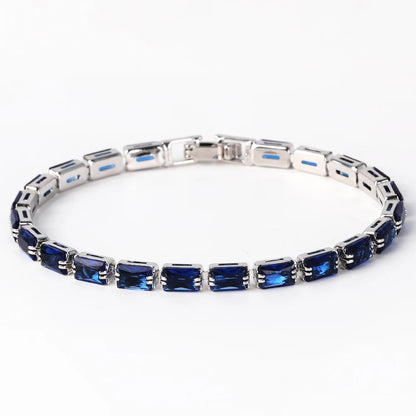 Bracelet Plaqué Or 18K Zircons Arc-en-Ciel – Luxe Micro-Pavé Étanche