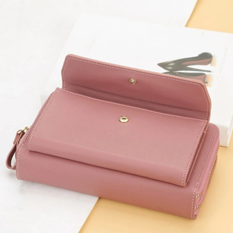 Portefeuille Long Femme Designer Multi-Compartiments - Clutch Grande Capacité