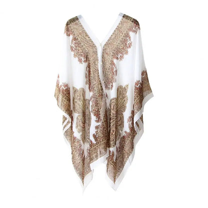 Foulard Châle Mousseline Été Protection Solaire Femme - Bandana Plage Voyage Léger Doux