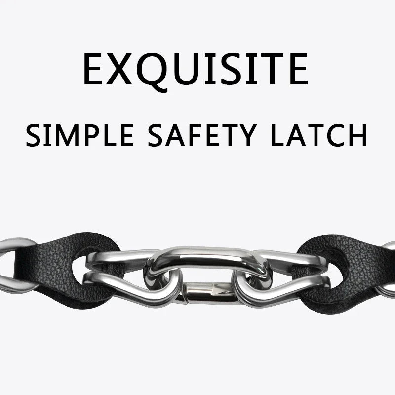 Bracelet Acier Inoxydable Xiaomi MiBand 8 - Cuir Métal Fashion Lady NFC Remplacement