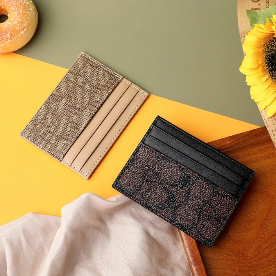 Porte-Carte Femme Cuir PU Luxe - Mini Portefeuille Court Multifonction avec Compartiments