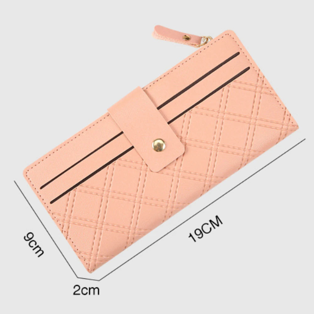 Portefeuille Femme Multi-Cartes Cuir PU - Organisateur de Voyage Décontracté