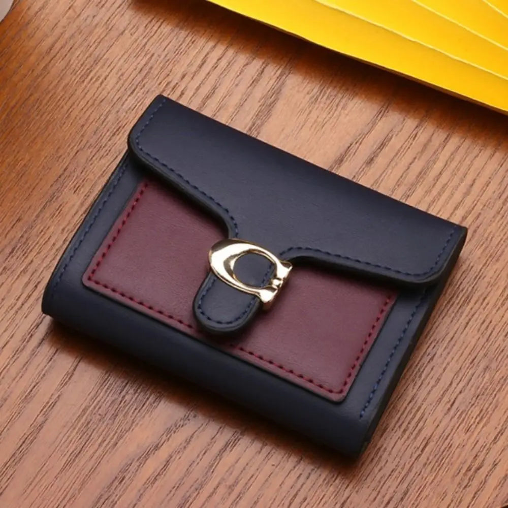 Portefeuille Femme Mini Cute Cuir PU Court - Porte-Monnaie Fashion Coin Money Bag Grande Capacité Blanc