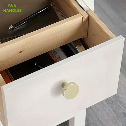 Poignée de Meuble Moderne en Aluminium - Bouton Rond pour Armoire et Tiroir