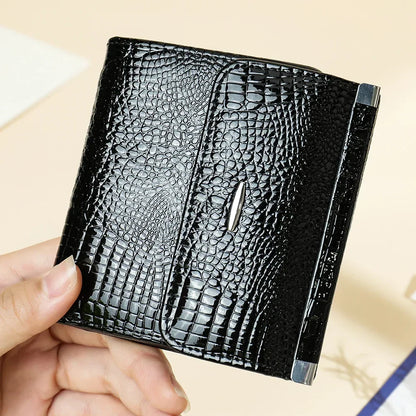 Portefeuille Femme Luxe Clip Cuir - Clutch Soirée Designer Porte-Cartes Crédit