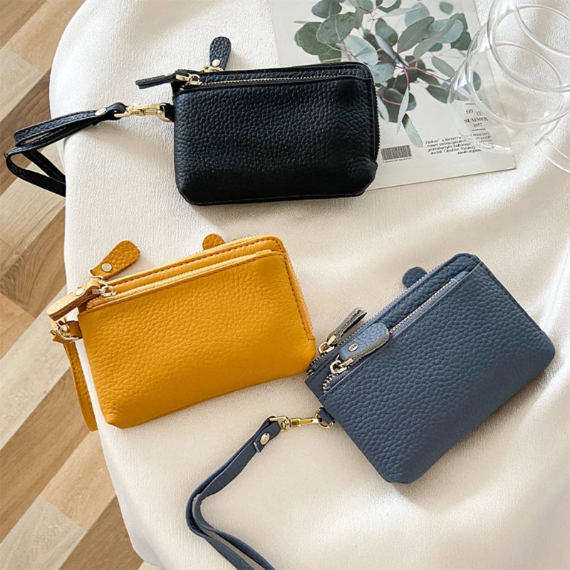 Portefeuille Long Femme Cuir PU Grande Capacité - Porte-Cartes Dragonne Multi-Compartiments