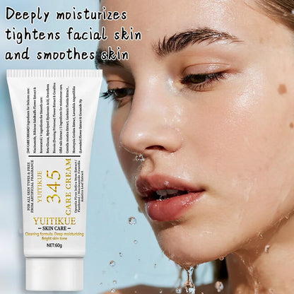 Crème Soin 345 Care 60g - Hydratante Raffermissante Lissante Légère Non-Grasse Sans Parfum Tous Types Peau