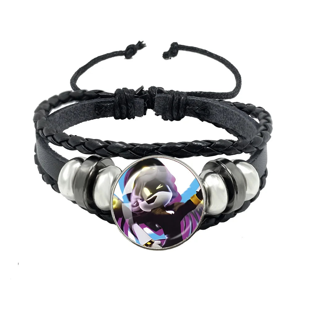 Bracelet Murder Drones Uzi x N – Cabochon Verre Cuir Ajustable Fan Art