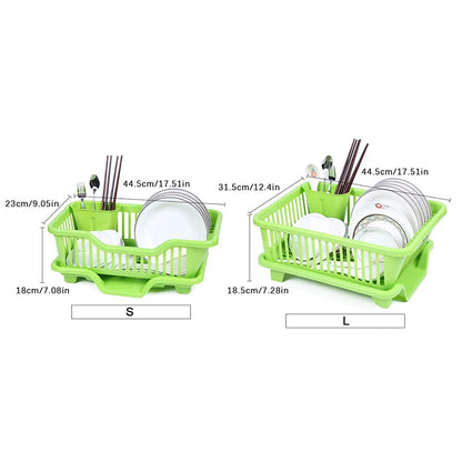 Égouttoir à Vaisselle avec Plateau de Drainage - Rangement Comptoir pour Assiettes et Ustensiles