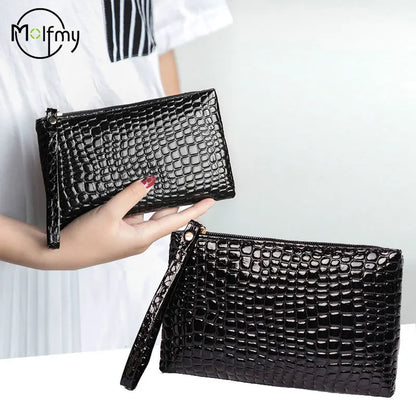 Portefeuille Femme Luxe avec Clip - Porte-Cartes Élégant pour Soirée