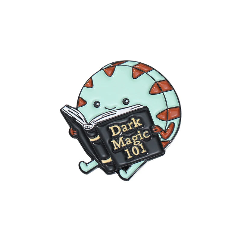Pin's Émaillé Lecture Livres Cartoon Mignon – Broche Badge Créatif Unisexe