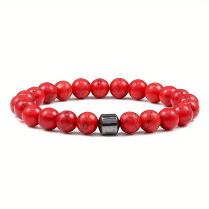Bracelet Perles de Pierre Naturelle – Énergie & Style Unisexe