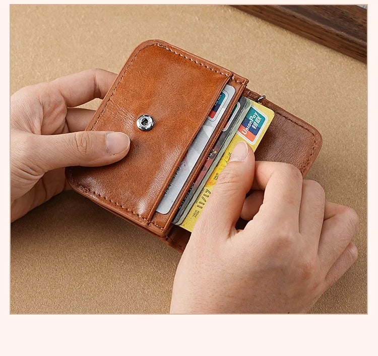 Portefeuille Femme Cuir PU Cœur - Porte-Cartes Anti-Magnétique Voyage Monnaie