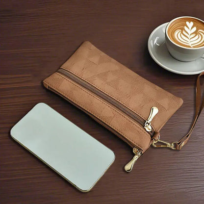 Portefeuille Long Femme Grande Capacité - Pochette Zip avec Compartiment Téléphone