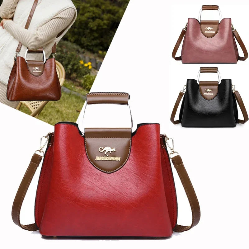 Sac à Main Femme Cuir Véritable Luxe Designer - Bandoulière Crossbody Élégant