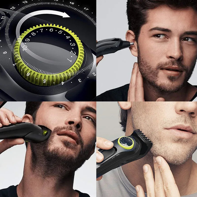 Tondeuse Cheveux Électrique Kemei Homme - Kit Beauté Rasoir Barbe Multifonction Coupe Cheveux