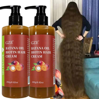 Duo Crème Capillaire Batana Oil & Biotine - Anti-Casse Réparation Intense