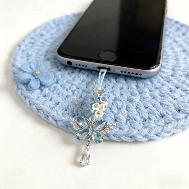 Porte-Clés Papillon 3D Style Chinois – Charm Sac Téléphone Élégant