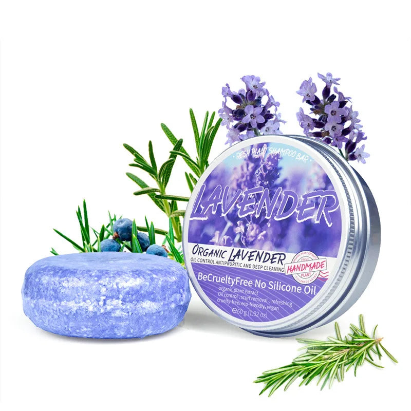 Savon Shampooing Gingembre Lavande & Polygonum - Saponifié à Froid Cheveux Soyeux