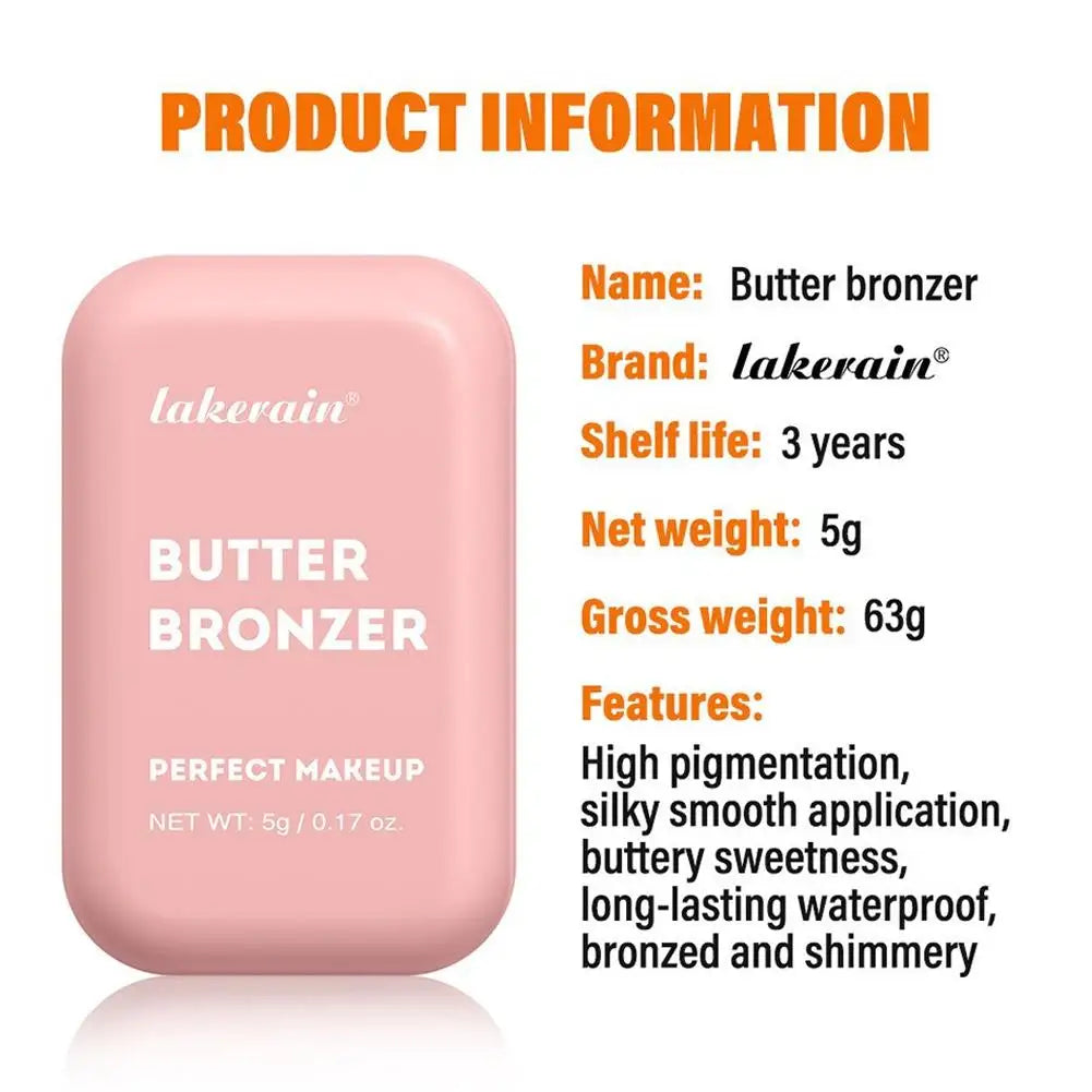 Crème Bronzante Contouring Butter - Palette Maquillage Naturel Texture Soyeuse Longue Tenue Sculptant