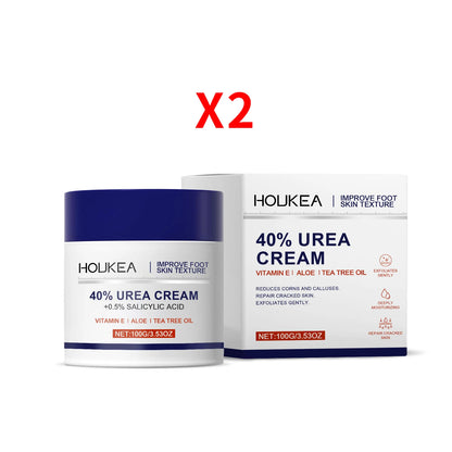 Crème Pieds Urée 40% + Acide Salicylique 0.5% 2pcs - Talons Fissurés Callosités Exfoliante Hydratante