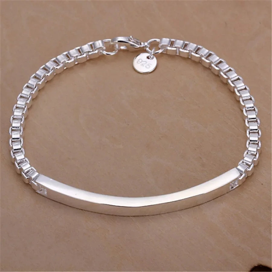 Bracelet Chaîne Argent Sterling 925 — Élégant et Minimaliste, 20 Coloris