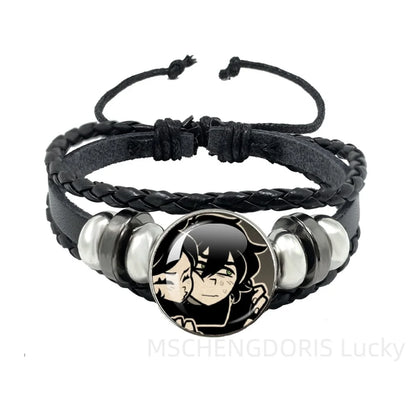 Bracelet Gaming Coffin Andy Leyley – Cuir Multicouche Tressé Noir Unisexe