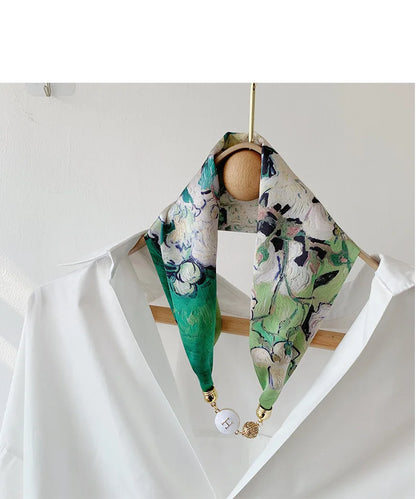 Women's Square Scarf with Magnetic Buckle - Versatile Summer Luxury Scarf/Necklace