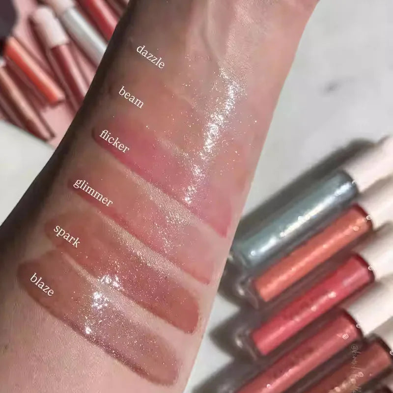Rouge à Lèvres Rare Beauty Beam Fine Blaze - Lipstick Pailleté Gloss Lèvres Naturel Spark 6 Couleurs