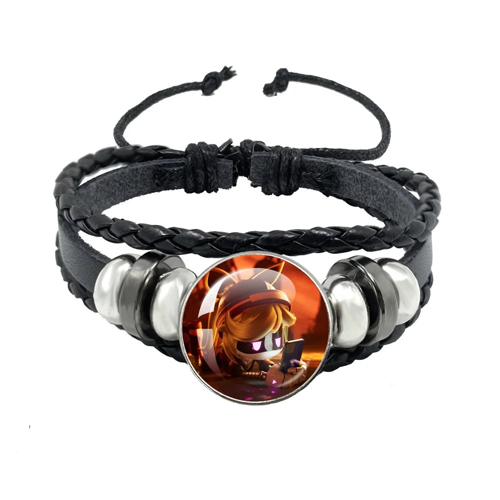 Bracelet Murder Drones Uzi x N – Cabochon Verre Cuir Ajustable Fan Art