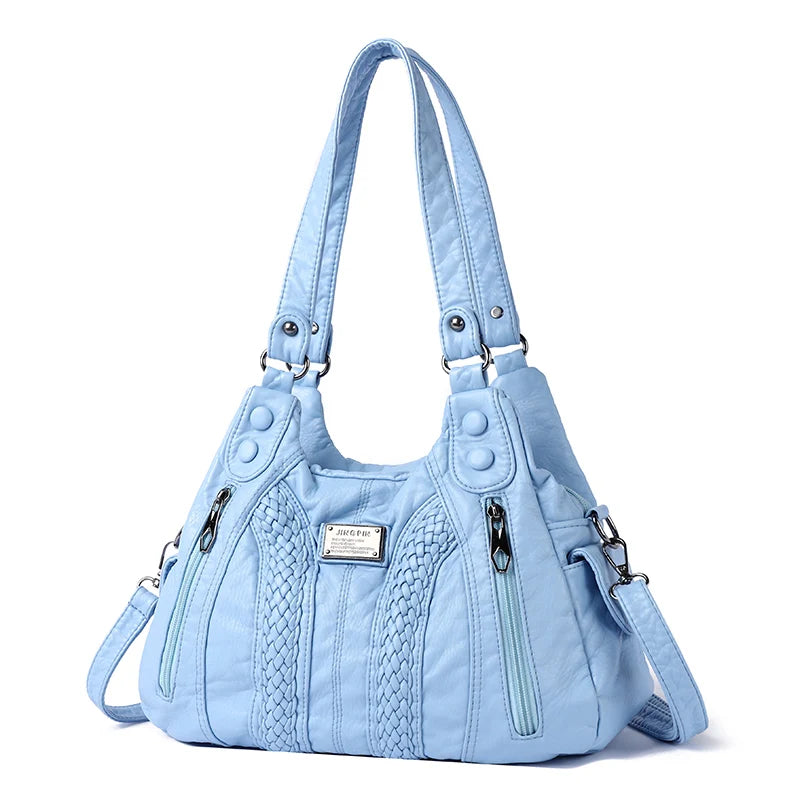 Sac à Main Femme Cuir Véritable Peau Mouton - Sac Épaule Bandoulière Crossbody Messenger Tote Élégant