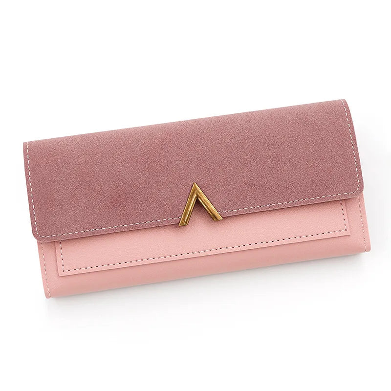 Portefeuille Femme Long Cuir PU Perles - Porte-Monnaie Carte Clutch Mini Fermoir Rouge
