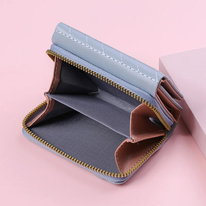 Portefeuille Femme Kawaii Mignon - Petit Porte-Monnaie Cuir Rose Designer