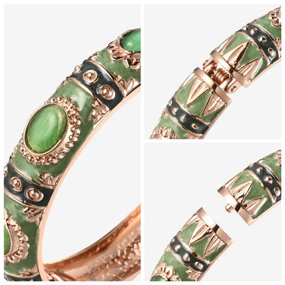 Bracelet Jonc Émail Cloisonné - Design Bohème Hawaï Inde Afrique