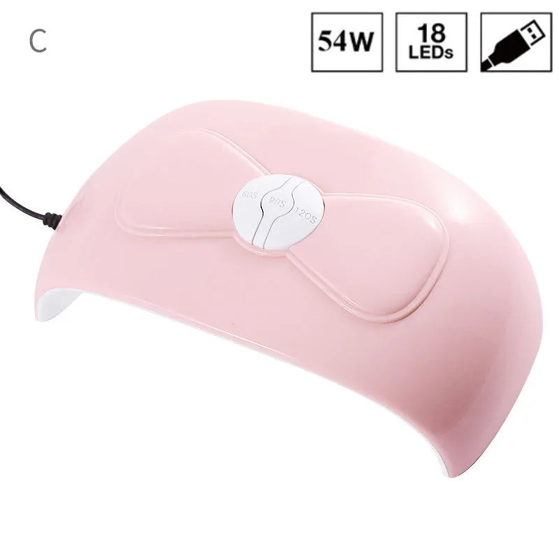Lampe UV LED Ongles 18 LEDs Séchoir Gel Polish - Détection Auto Manucure Pédicure Portable