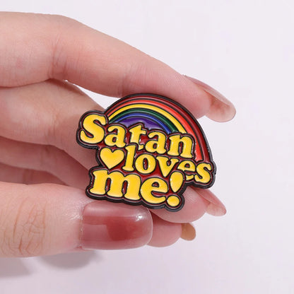 Pin's Émaillé Arc-en-Ciel Love Me – Broche Badge Romantique Mignon Unisexe