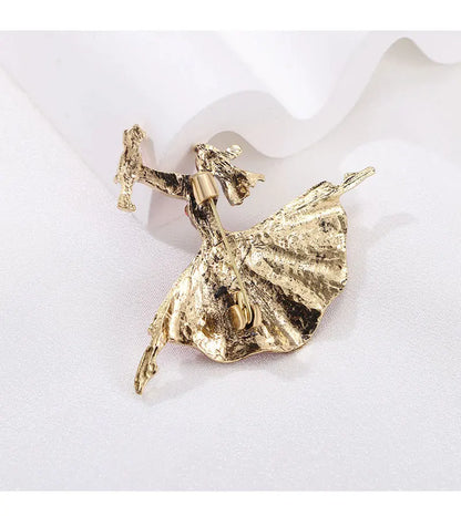 Broche Danseuse Ballet Cristaux – Pin's Vintage Élégant Femme Fille
