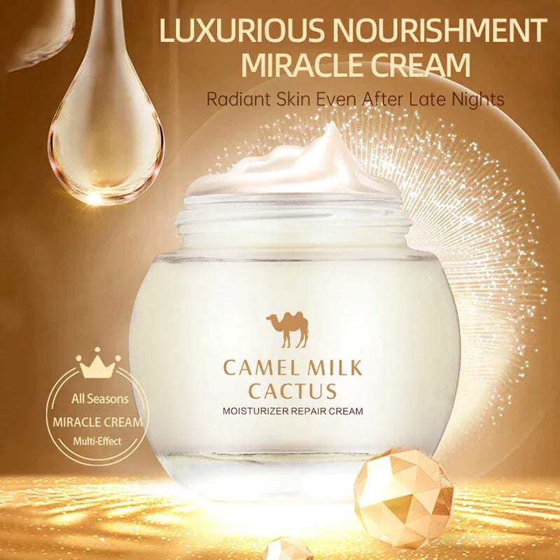 Crème Hydratante Lait Chamelle Cactus - Nourrissante Rajeunissante Longue Durée Naturelle Soin Beauté