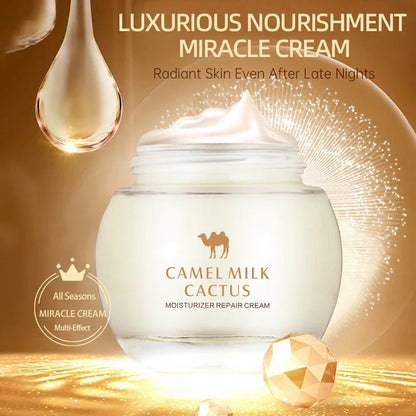 Crème Hydratante Lait Chamelle Cactus - Nourrissante Rajeunissante Longue Durée Naturelle Soin Beauté