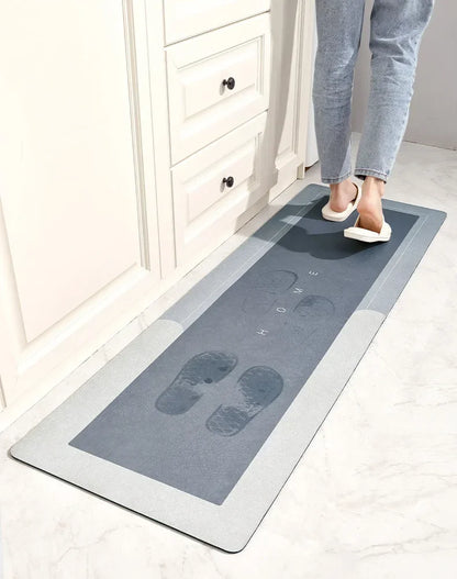 Tapis de Cuisine Absorbant Antidérapant Imperméable - Carpette Longue Lavable sans Entretien