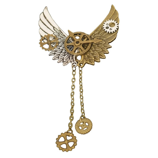 Broche Steampunk Engrenages Mécaniques – Pin's Revers Vintage Unisexe