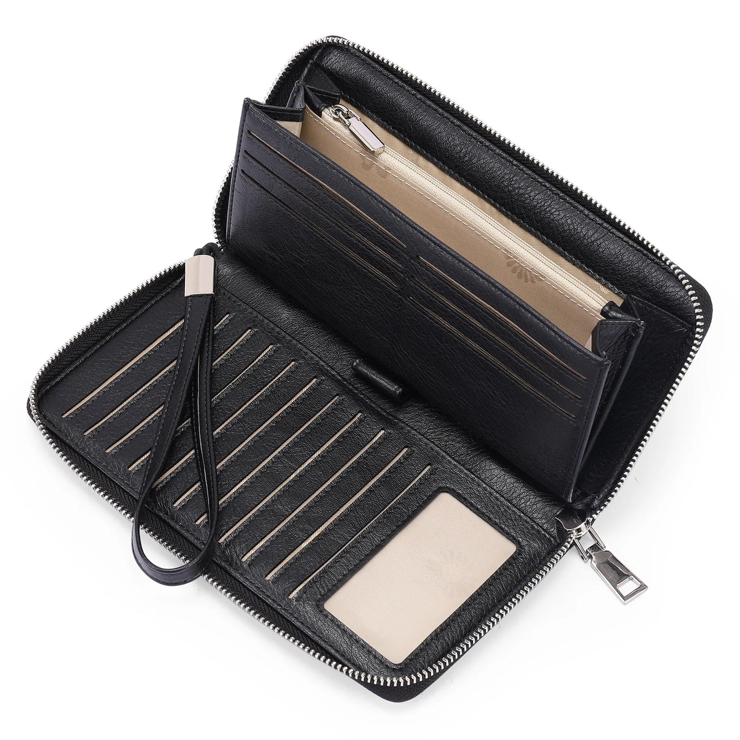 Portefeuille Femme Vintage RFID - Grande Capacité Cuir PU avec Porte-Cartes