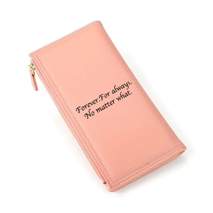 Portefeuille Femme Personnalisé Photo Cuir PU - Long Bifold avec Zip et Boucle