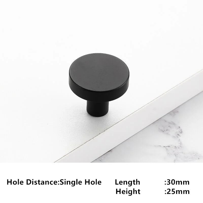 Poignée de Meuble Moderne en Aluminium - Bouton Rond pour Armoire et Tiroir