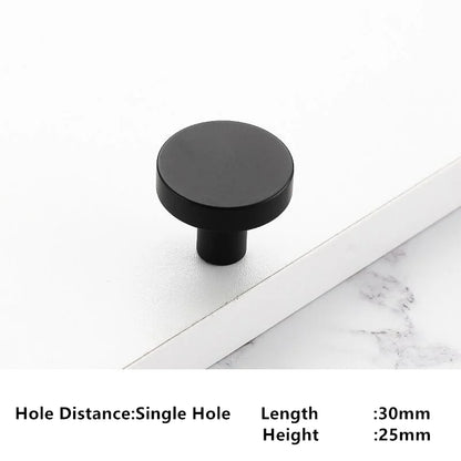 Poignée de Meuble Moderne en Aluminium - Bouton Rond pour Armoire et Tiroir