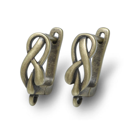 Boucles d'Oreilles Géométriques Bronze Antique - Accessoires DIY Cuivre