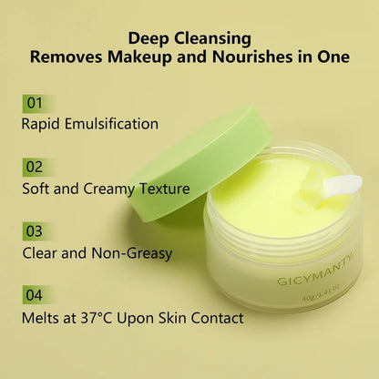 Baume Démaquillant Rafraîchissant Non-Gras - Maquillage Léger Intense Hydratant Nettoyant Visage Beauté